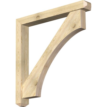 Ekena Millwork Westlake Craftsman Rough Sawn Bracket w/ Offset Brace, Douglas Fir, 6"W x 48"D x 48"H BKT0604X48X48WTL04RDF